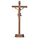 Crucifix à poser sculpté bois patiné multinuances mod. Corpus s3