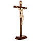 Crucifix à poser sculpté bois ciré mod. Corpus s5