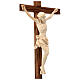 Krzyż na stół rzeźbiony mod. Corpus drewno Valgardena naturalnie woskowane. s6