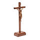 Crucifix à poser sculpté bois patiné mod. Corpus s3