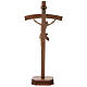 Sculpted crucifix with base in multi-patinated Valgardena wood s6