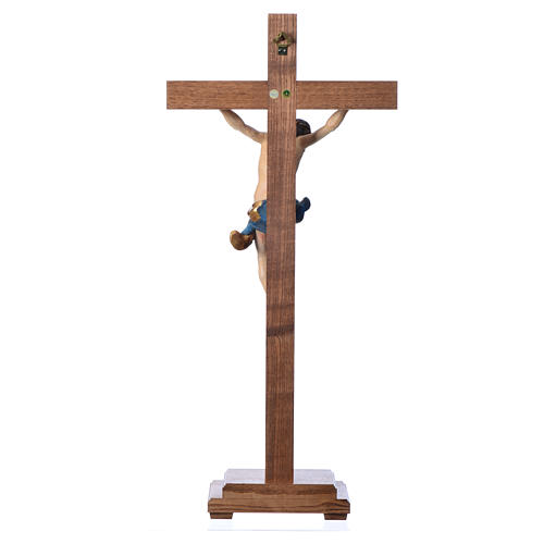 Kruzifix Corpus Grödnertal Holz antikisiert 16