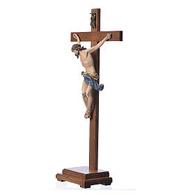 Corpus straight table cross, antique gold Valgardena wood