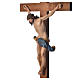 Crucifixo mesa cruz recta Corpus madeira Val Gardena Antigo Gold s9