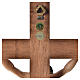 Crucifixo mesa cruz recta Corpus madeira Val Gardena Antigo Gold s11