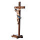 Crucifixo mesa cruz recta Corpus madeira Val Gardena Antigo Gold s2
