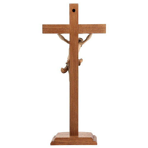 Crucifijo de mesa cruz recta Corpus Valgardena varias patinadura 8