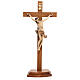 Crucifix à poser Corpus bois patiné multinuances Valgardena s1