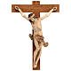 Crucifix à poser Corpus bois patiné multinuances Valgardena s2