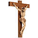 Crucifix à poser Corpus bois patiné multinuances Valgardena s6