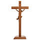 Crucifixo mesa cruz recta Corpus Val Gardena pátina múltipla s8
