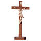 Crucifijo de mesa cruz recta Corpus Valgardena natural encerado s1