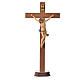 Crucifijo de mesa cruz recta Corpus Valgardena patinado s7