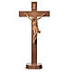 Crucifijo de mesa cruz recta Corpus Valgardena patinado s11