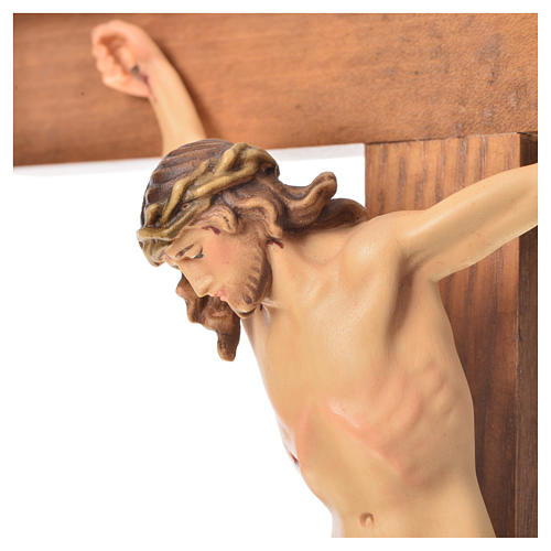 Crucifix à poser Corpus bois patiné Valgardena 9