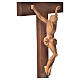 Krucyfiks na stół krzyż prosty Corpus Valgardena patynowany. s13