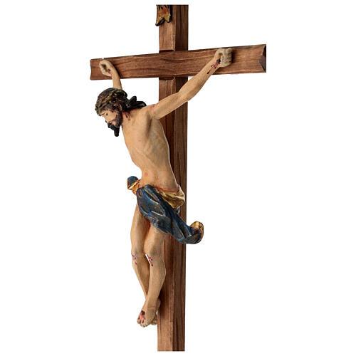 Table crucifix, straight cross 42cm, Valgardena wood antique gol 4