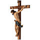 Table crucifix, straight cross 42cm, Valgardena wood antique gol s4