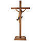 Table crucifix, straight cross 42cm, Valgardena wood antique gol s6