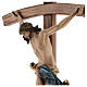 Crucifix à poser bois Ancien Or 42cm croix courbée sculptée s2