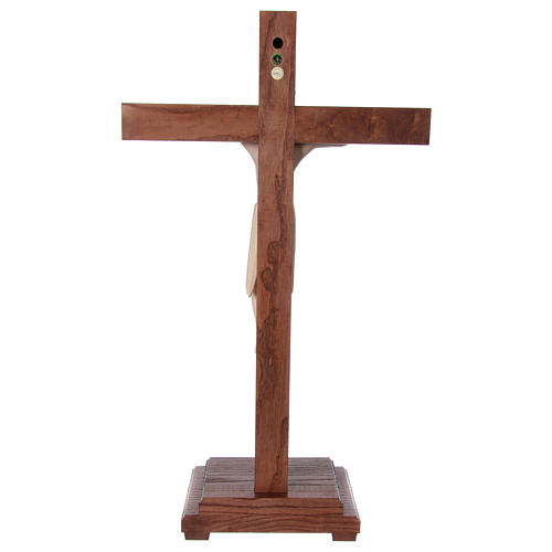 Altenstadt crucifix with base, 52cm in Valgardena wood natural w 5