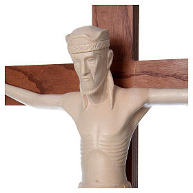 Crucifixo de mesa de Altenstadt 52 cm Val Gardena natural encerado