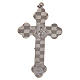 STOCK Croce metallo nichelato smalto nero e Cristo cm 8,5 s2