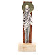 STOCK Statue Sacré-Coeur Jésus métal base marbre 13 cm s1