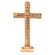 Table Crucifix olive wood Holy Land earth & seeds 28cm s3