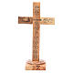 Crucifix sur base olivier Terre Sainte terre et grains 23 cm s3