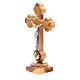 Crucifix trilobé à poser olivier Palestine terre 21 cm s2
