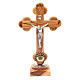 Trefoil Crucifix for table olive wood 21cm s1