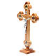 Crucifix trilobé à poser olivier Terre Sainte terre et graines 31 cm s2