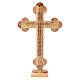 Crucifixo de mesa em trevo oliveira Terra Santa terra e sementes 31 cm s3