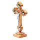 Trefoil Crucifix for table olive wood 22cm s2