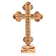 Trefoil Crucifix for table olive wood 22cm s3