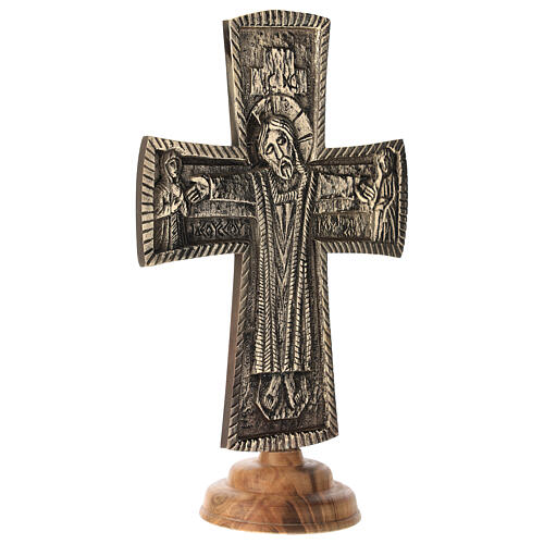 Altarkreuz aus Messing der Mőnche von Bethlehem, Jésus Grand Prêtre 30 x 20 4