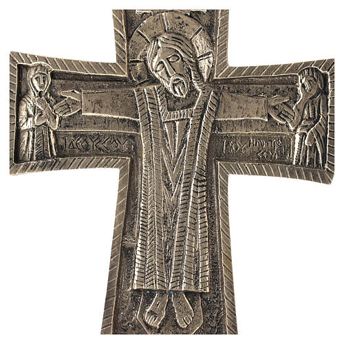 Crucifijo de altar Monjes de Belén Jesús Grand Pretre latón 30x20 2