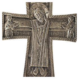 Crucifix d'autel Moines de Bethléem Jésus Grand Prêtre laiton 30x20 cm