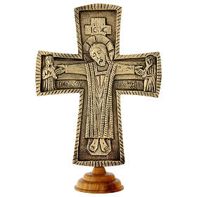 Crocefisso da altare Monaci di Betlemme Jésus Grand Prêtre ottone 30x20