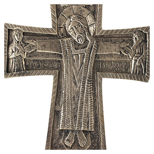 Crucifixo de altar Monges de Belém Jésus Grand Prêtre latão 30x20 cm 2