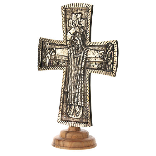 Crucifixo de altar Monges de Belém Jésus Grand Prêtre latão 30x20 cm 3