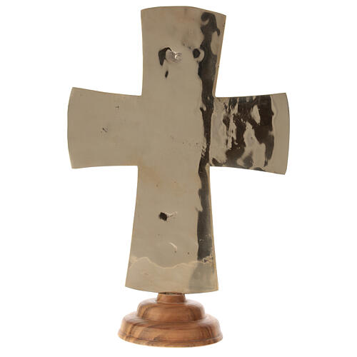 Crucifixo de altar Monges de Belém Jésus Grand Prêtre latão 30x20 cm 5