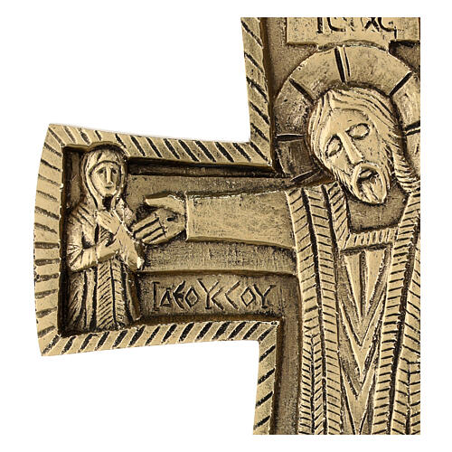 Crucifixo de altar Monges de Belém Jésus Grand Prêtre latão 30x20 cm 4
