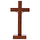 Crucifix de table bois noyer insert olivier s5