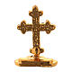 Crucifix de table avec strass en laiton h 3,5 cm s3