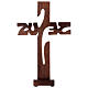 Jesus table cross wooden h 24 cm with 2 cm candle holder  s4