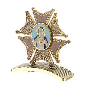Icono de mesa Corazón Inmaculado María esmaltada 6x6 cm