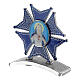 Icono de mesa azul Sagrado Corazón María esmaltada 6x6 cm s2