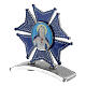 Icona da tavolo blu Sacro Cuore Maria smaltata 6x6 cm s2